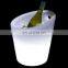 2022 New Rechargeable Light Up Beer Cooler Plastic Wine Ice Bucket Tongs Double-layer Hotel Bar Wine Bucket