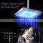 Square 8 inch Led Rain Shower Head Temperature Sensor 3 Colors Changing 12 Led beads Shower Head