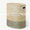 Stitched Natural Seagrass Laundry Basket Lidded and Double Basket With Handle storage hamper