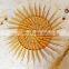 Hot Sale Large golden wicker sun wall hanging, Boho wall basket art for home decor Vietnam Supplier