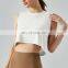 Hot Sale Ladies Fitness Gym Wear Sleeveless Jacquard Fabric Breathable Quick Dry Lightweight Women Workout Yoga Crop Tank Top