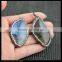 LFD-0060P ~ Wholesale New Natural Labradorite Stone With Crystal Rhinestone Paved Pendant For Jewelry Finding