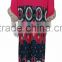 100% rayon top fashion traditional print muslim abaya with lace on chest