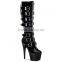 New arrival block star stage shoes sexy rivets platform sandals 17cm sexy high heel shoes Lady gaga clubbing heels