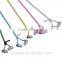 high quality colorful zip earphones zipper earphone for your mobile phone