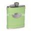 Wine goblet stainless steel leather hip flask gifts wedding