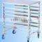 Hotel Equipment stainless steel housekeeping cart , service cart , Rack trolley