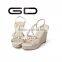 GDSHOE Comfortable Bridal Slingback Sandals Shoes With Beads