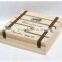 Custom Unfinished Pine Wood Wine Gift Box Wine Packaging Box