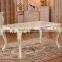 White luxury delicate wooden gilt banquet hall chairs and tables
