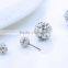 >< BEST SELLING Rhinestone Stud Earrings Crystal Double Ball Earring/