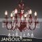 small red murano glass bubble crystal elegant chandelier