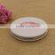 White pu Leather Mirror Pocket/ Round Makeup Compact Mirror With Sexy Lips