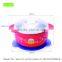 Babymatee Round plastic children eating soup bowl/salad bowl with handle and lid