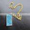 Fashion best sell knotted druzy necklace with crystal embryo