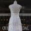 New Arrive V-Neck Sleevelessless Appliqued Lace See Through Bodice Sexy Chiffon Beach Wedding Dress