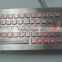 Metal panel mount PC backlight keyboard with transparent chameleon backlight