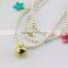 Cute star pendant white plastic pearl necklace for kid new design round decoration