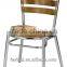 armless aluminum wooden chair dining chair for sales (YC058)