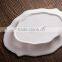Porcelain dinner flower shape white oval plate and dish for wedding home