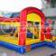 Home use nylon inflatable bouncy castle with slide for kids