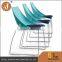 Immaculate Blue Plastic Chairs with Chrome Metal Legs Solid Steel Frame