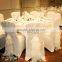 White ruffled chair sash