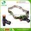 Aluminum alloy Brightness CREE Q5 350 lumens high power zoom led headlamp