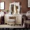 New Classical Luxury Rococo European French Wooden Bedroom Furniture Set Bed Bedside table Wardrobe Dressing table Bench
