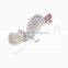 New Fashion Multicolor Crystal Peach Heart Mini Front Hair Head Clips Hair Accessory For Girl