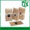  english wholesale price resealable color printing stand up brown paper coffee bag packaging