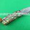 OEM Abalone Handle Mini Damascus Steel Folding Knife