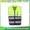 OEM service unisex breathable adults jackets yellow high visibility reflective safety vest