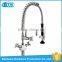Dual handle deck mounted stainless steel 304 commercial upc kitchen faucet
