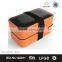 2016 Orange Bento Box, FDA Approved, Microwave & dishwasher safe