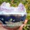 Natural Brazil Amethyst Crystal Geode / Smile Geode Ball