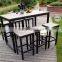 5pcs hot sale metal material chair and table/iron outdoor set