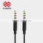  China fabric braided 3.5mm jack audio cable male to male for car