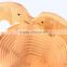 Animal Dolphin Spiral Cut Carved Bamboo Wood Carved Folding Fruit Serving Food Soft Bread Basket