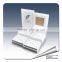 customize brand logo printing white lacquer jewellery display showcase ring display