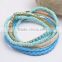 2016 Fashion hot Leather cord claw chains braided metal bracelets fashion bracelet