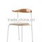 real wood back and fabric seat with powder coated legs dining chair, new design dining chair DC9008