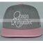 Guangzhou hat factory professional custom 100% cotton/light grey and pink/embroidery logo/flat brim hat