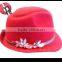 wool felt latest trendy designer girls hats caps with heart on top