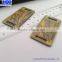 Plated technic embossed metal badge labels,metal tags for clothing