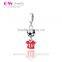 S275 Globalwin Enamel T-Shirt Charms Pendant 925 Silver For Bracelet Making