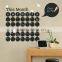 Removable Chalkboard Dot Sticker Clear