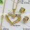 Fashion Deisgns Diamondbrazilian Gold Plated Jewelry Set Wholesale