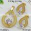 Hot Gold Color 22k Gold Stainless Steel Jewelry Set China Wholesale