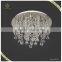 2015 Hot sale classic hanging crystal LED ceiling light with stainless steel canopy